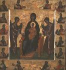 Madonna and Child Enthroned, icon, Veneto-Cretan, 15th century (tempera on panel) 17th