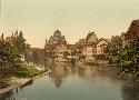 Nürnberg, Pegnitz mit Synagoge