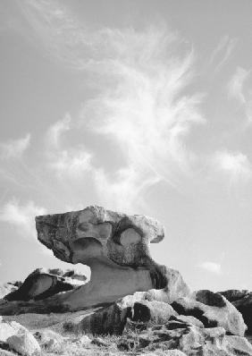 Rocks at Idar (b/w photo) 