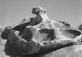 Rocks at Idar (b/w photo) 