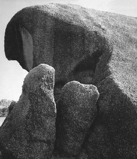 Rocks at Idar (b/w photo) 