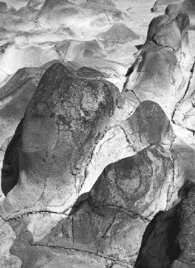 Rocks at Idar (b/w photo) 