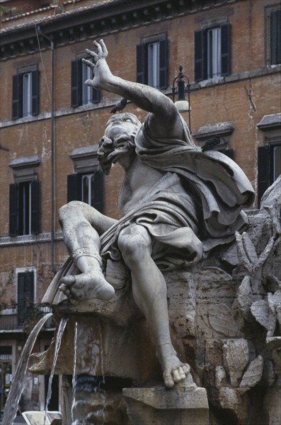 Symbolic Figure of the River Rio de la Plata, from the Fontana dei Quattro Fiumi, by Giovanni Lorenz von 