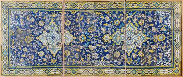 Safavid Cuerda Seca Tile Panel