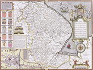 The Countie and Citie of Lyncolne, engraved by Jodocus Hondius (1563-1612) from John Speed's 'Theatr 16th