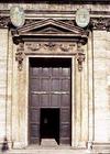 View of the church doorway, rebuilt in 1587 (photo) 19th