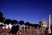 View of the Forum of Trajan and Trajan's Column, Roman, 2nd century AD (photo) 19th