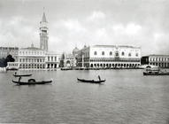 View of the Molo from the Island of San Giorgio (b/w photo) 1884