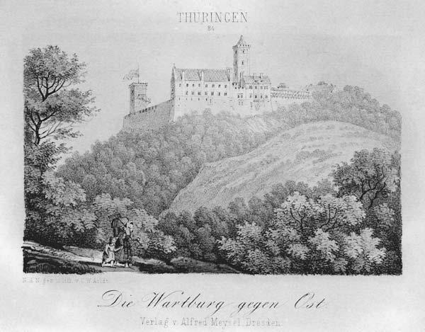 Wartburg / Litho von Arldt