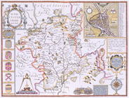 Worchestershire, engraved by Jodocus Hondius (1563-1612) from John Speed's 'Theatre of the Empire of 1862