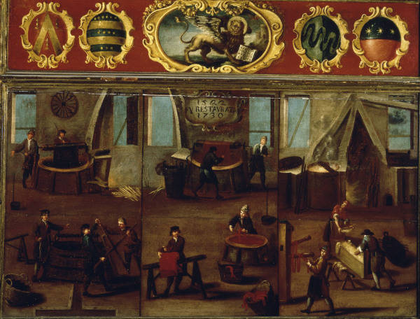 Zunfttafel der Faerber / Gem.1730 von 