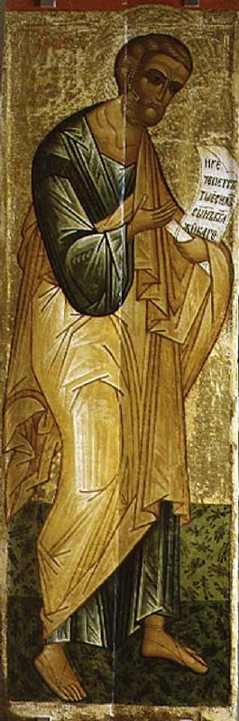 The Holy Apostle Peter, Russian icon from the Deesis of the Church of St. Vlasius 15th centu