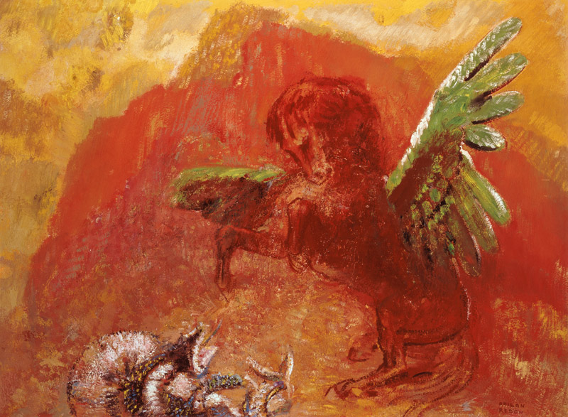 Pegasus und die Hydra von Odilon Redon