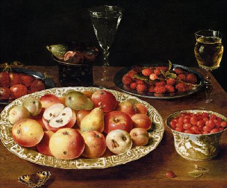 Still Life with Fruit in Wan-Li Porcelain Bowls