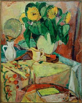 Stilleben mit Sonnenblumen 1918