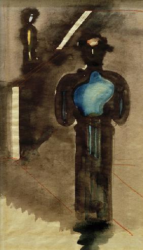 Zwei blauschwarze Figur 1930