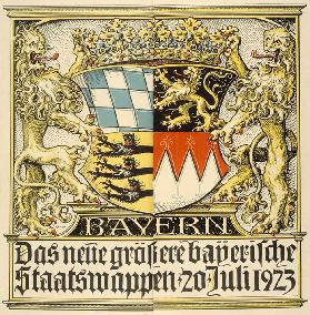 Das neue größere bayerische Staatswappen, 20. Juli 1923 1923