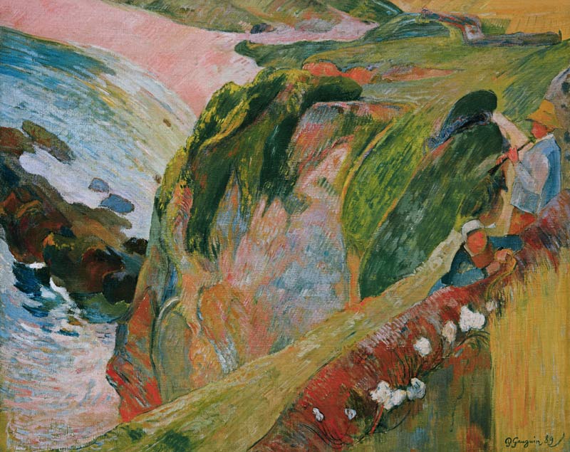Flageolett-Spieler auf der Klippe von Paul Gauguin
