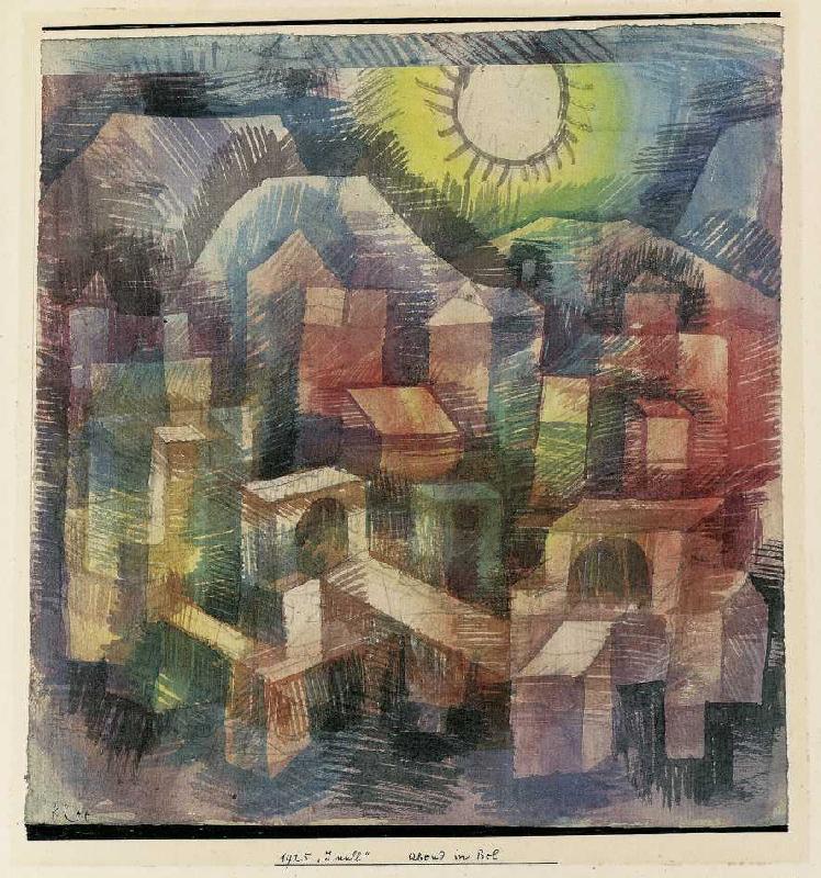 Abend in Bol von Paul Klee