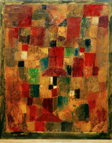 Herbstsonniger Ort, 1921.180 - Paul Klee als Kunstdruck oder Gemälde.
