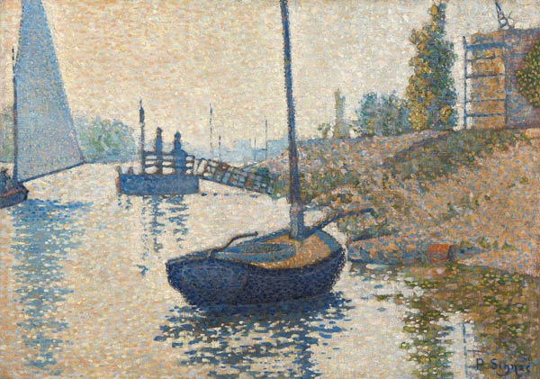 Ponton de la Félicité bei Asnières Opus no von Paul Signac