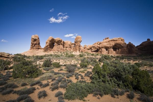 Double Arch Arches National Park Utah US von Peter Mautsch