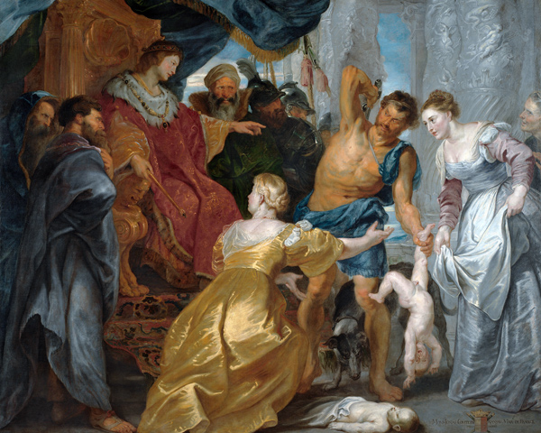 Das Urteil des Königs Salomo - Peter Paul Rubens als Kunstdruck oder  Gemälde.