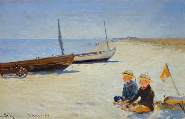 Jungen am Strand von Skagen 1893