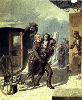 Puschkin nach dem Duell 1855