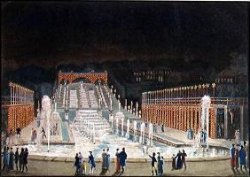 Illumination of the Saint-Cloud Fountain, 1st April 1810 (etching & aquatint on paper) 1826