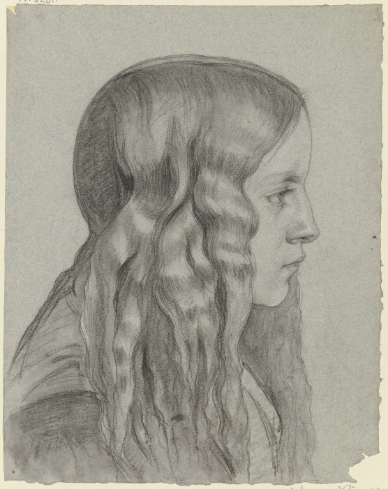Junges Mädchen mit langem Haar von Philipp Winterwerb