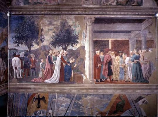 The Queen of Sheba Worshipping the Wood of the True Cross and The Reception of the Queen of Sheba by von Piero della Francesca