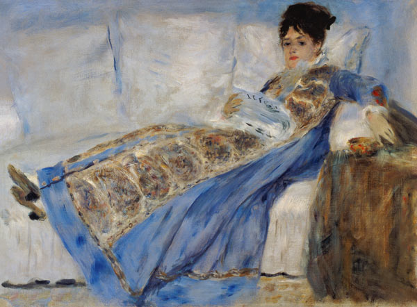 Madame Monet auf dem Sofa - Pierre-Auguste Renoir als Kunstdruck oder  Gemälde.