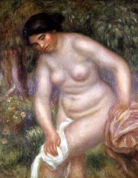 Bather drying herself 1895