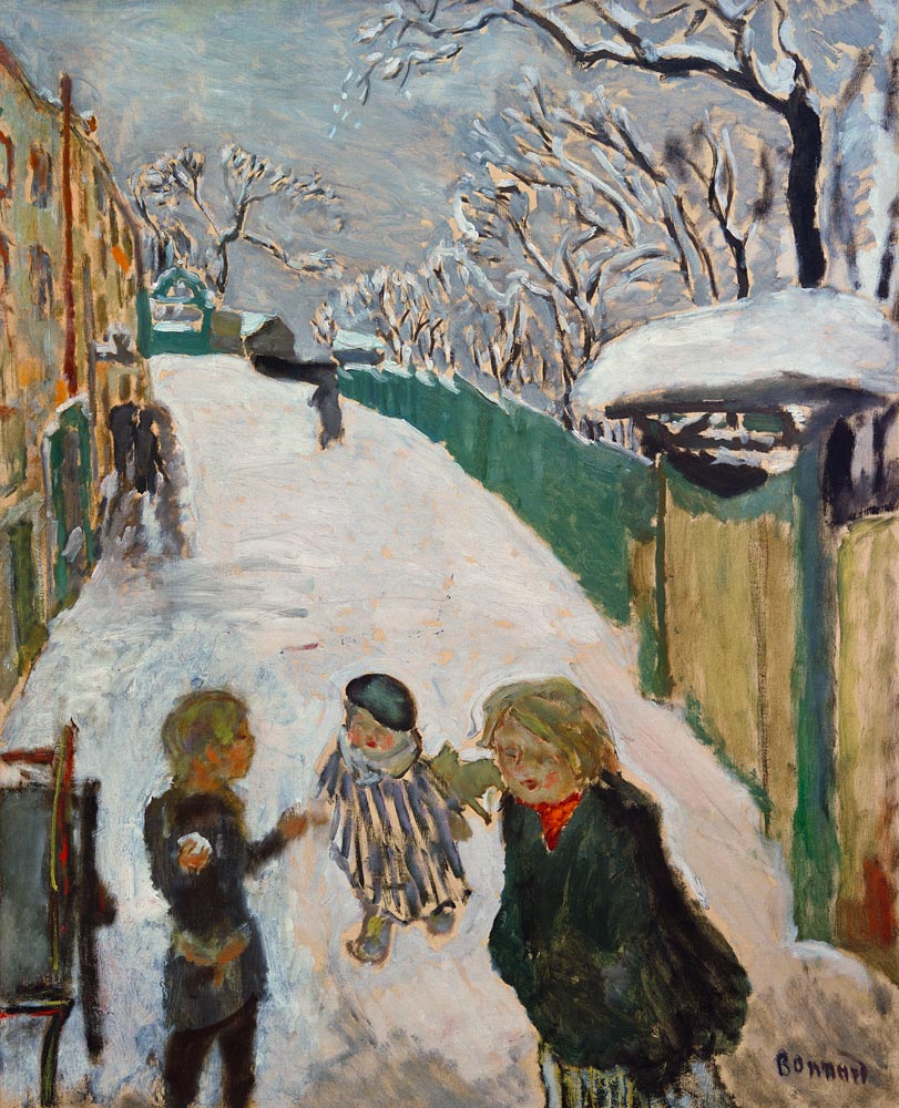 Children Playing in the Snow / The Street von Pierre Bonnard
