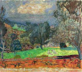 Landschaft mit untergehender Sonne 1927