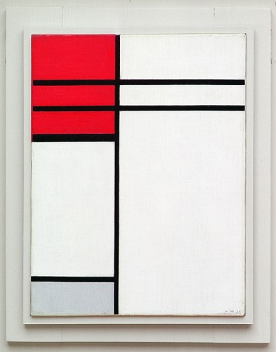 Composition (A) in Red and White von Piet Mondrian