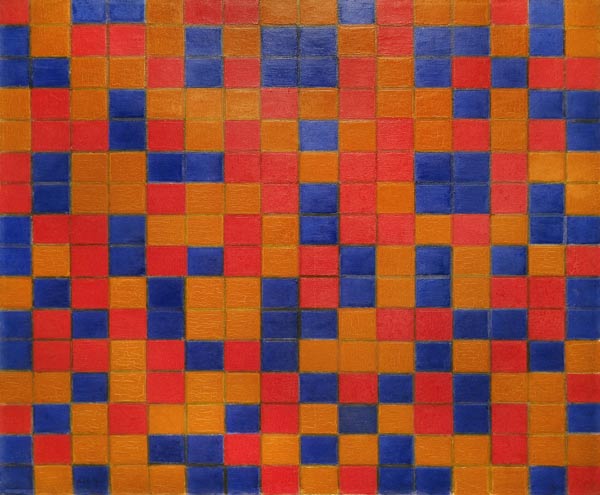 Rasterkomposition 8 von Piet Mondrian
