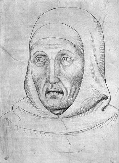 Head of a monk, from the The Vallardi Album von Pisanello