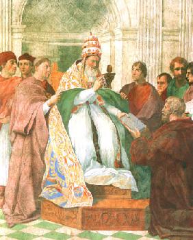 Gregor IX. empfängt die Dekretalien (Detail Ausschnitt) um 1511
