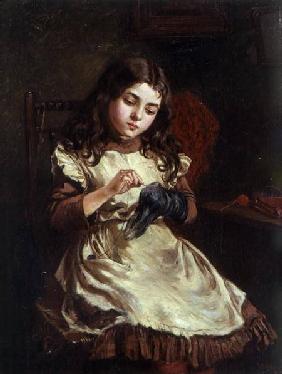 Darning the Sock 1882