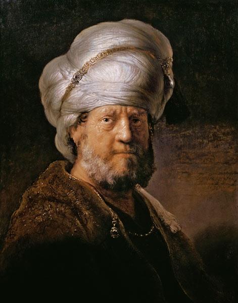 Rembrandt, Selbstbildnis vor Staffelei - Rembrandt van Rijn als Kunstdruck  oder handgemaltes Gemälde.