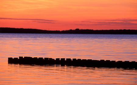 Stimmungsvoller Sonnenuntergang in Litzow-Rügen 2009