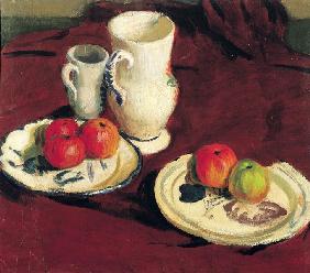 Still Life with Apples (oil on canvas) 