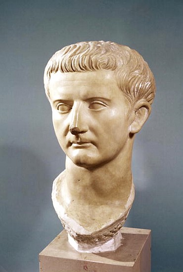 Head of the Emperor Tiberius (42 BC-37 AD) (marble) von Roman