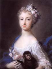 Mädchen mit einem Affen von Rosalba Giovanna Carriera