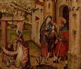 Jesus mit seinen Eltern auf dem Heimweg von Rudolf Stahel