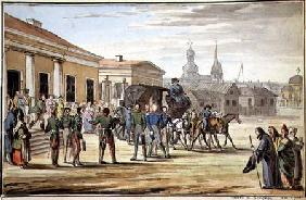 Russian Soldiers Arriving at Krasnoy 1818  on
