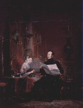 Tsarevich Alexander (1818-81) and his wife Maria Alexandrovna 1845