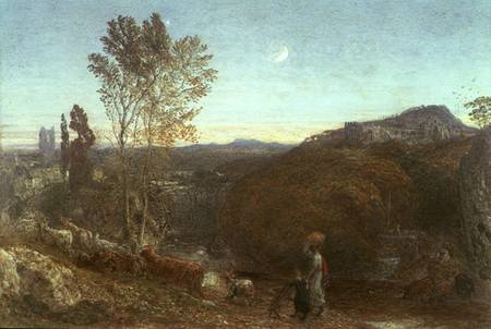 Going Home at Curfew Time von Samuel Palmer